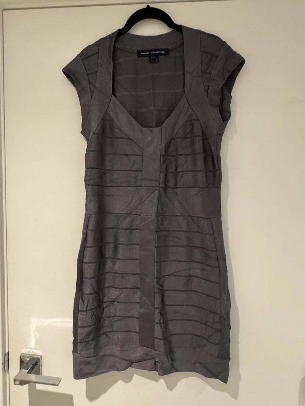 FCUK French Connection Bandage Dress US10 Grey
